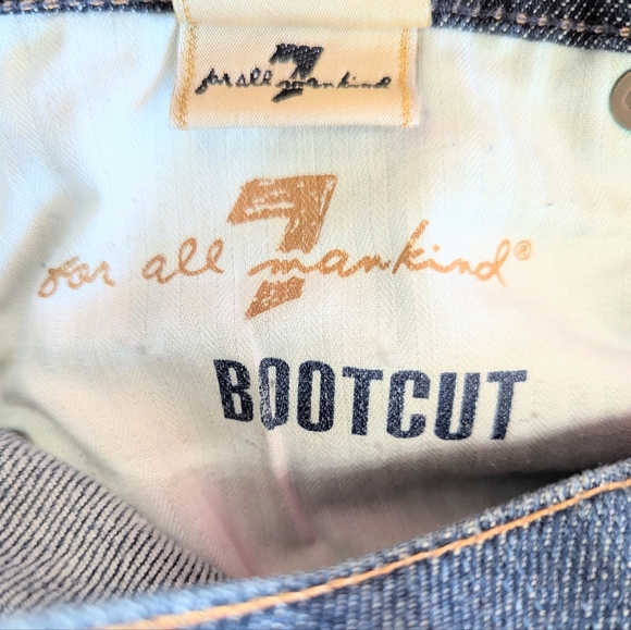7 For All Mankind Blue Bootcut Jeans 28 - Picture 9 of 11